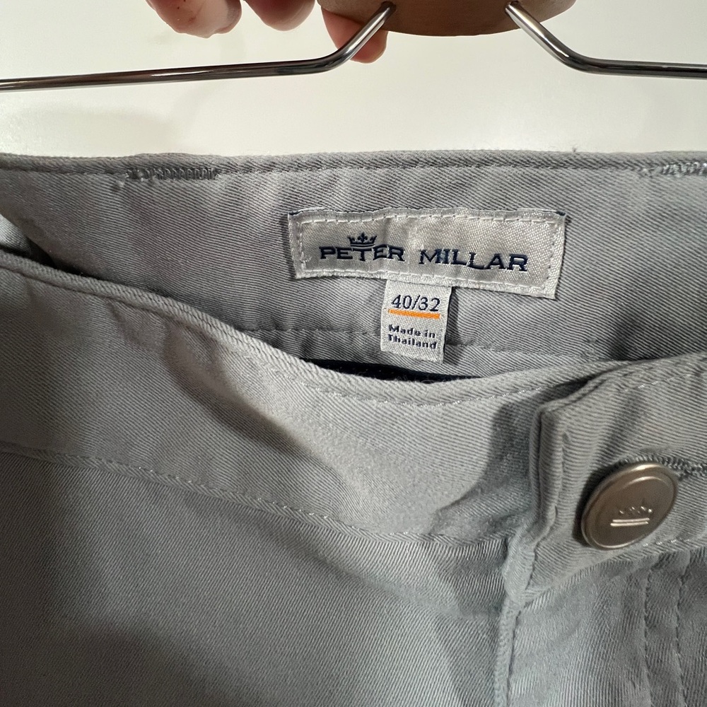 Peter Millar Crown Sport eb66 Performance Five-Pocket Pant Gale Gray Size 40x32 - Picture 8 of 12